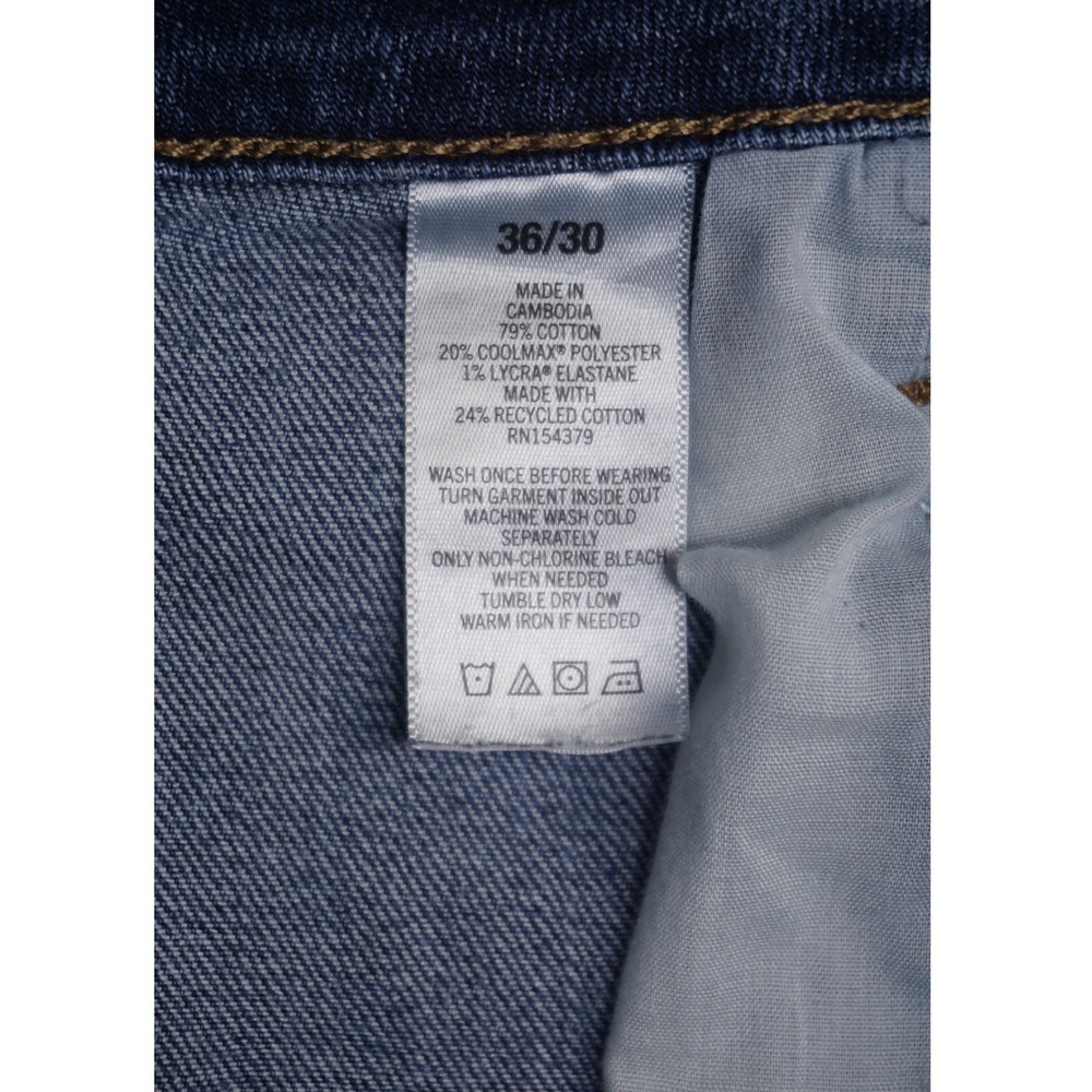 Aeropostale 36/30 Athletic Straight Blue Denim Jeans Coolmax Stretch - Picture 7 of 8